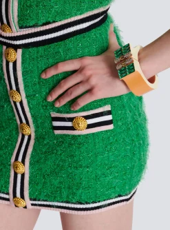 Women Balmain Brass, Rhinestone And Resin Cuff