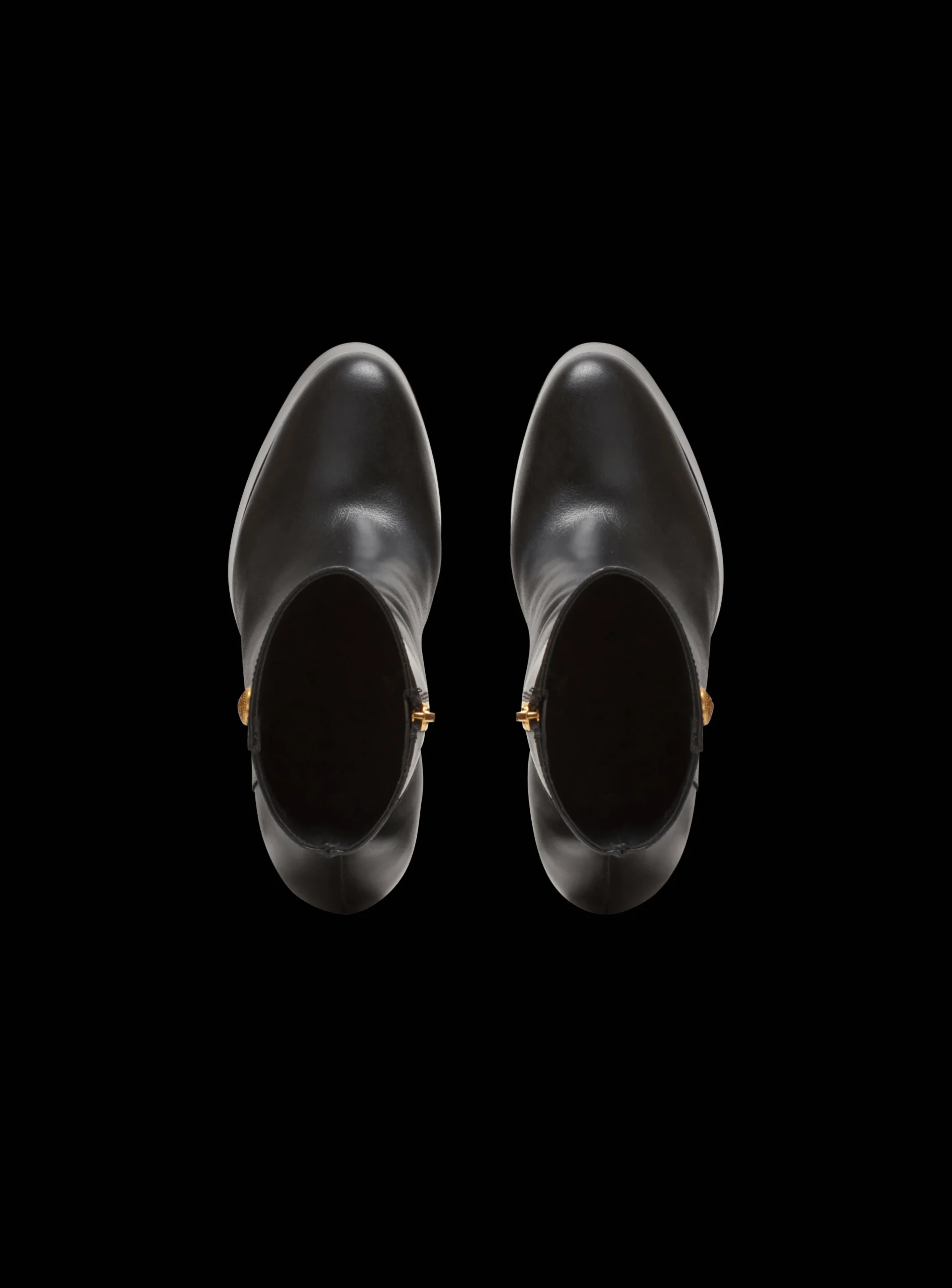 Women Balmain Brune Leather Ankle Boots