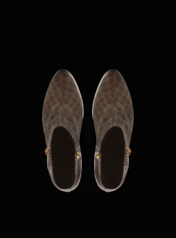 Women Balmain Brune Mini Monogram Boots