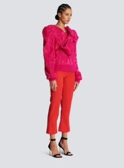 Women Balmain Brushed Mohair Jumper