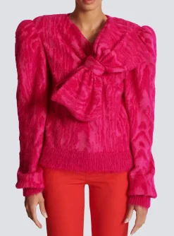 Women Balmain Brushed Mohair Jumper