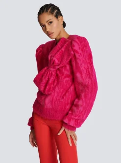 Women Balmain Brushed Mohair Jumper