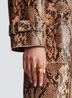 Women Balmain Buffalo Skull Ring