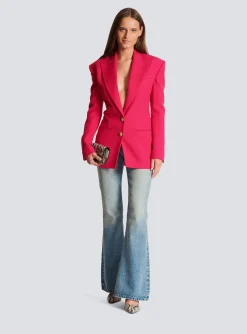 Women Balmain 2-button Cinched-waist Jacket