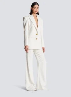 Women Balmain 2-button Crepe Jacket