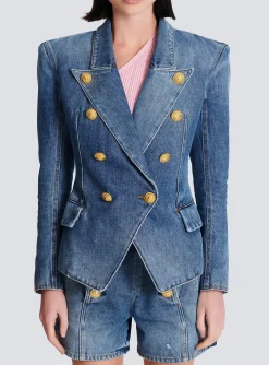 Women Balmain 8-button Denim Jacket