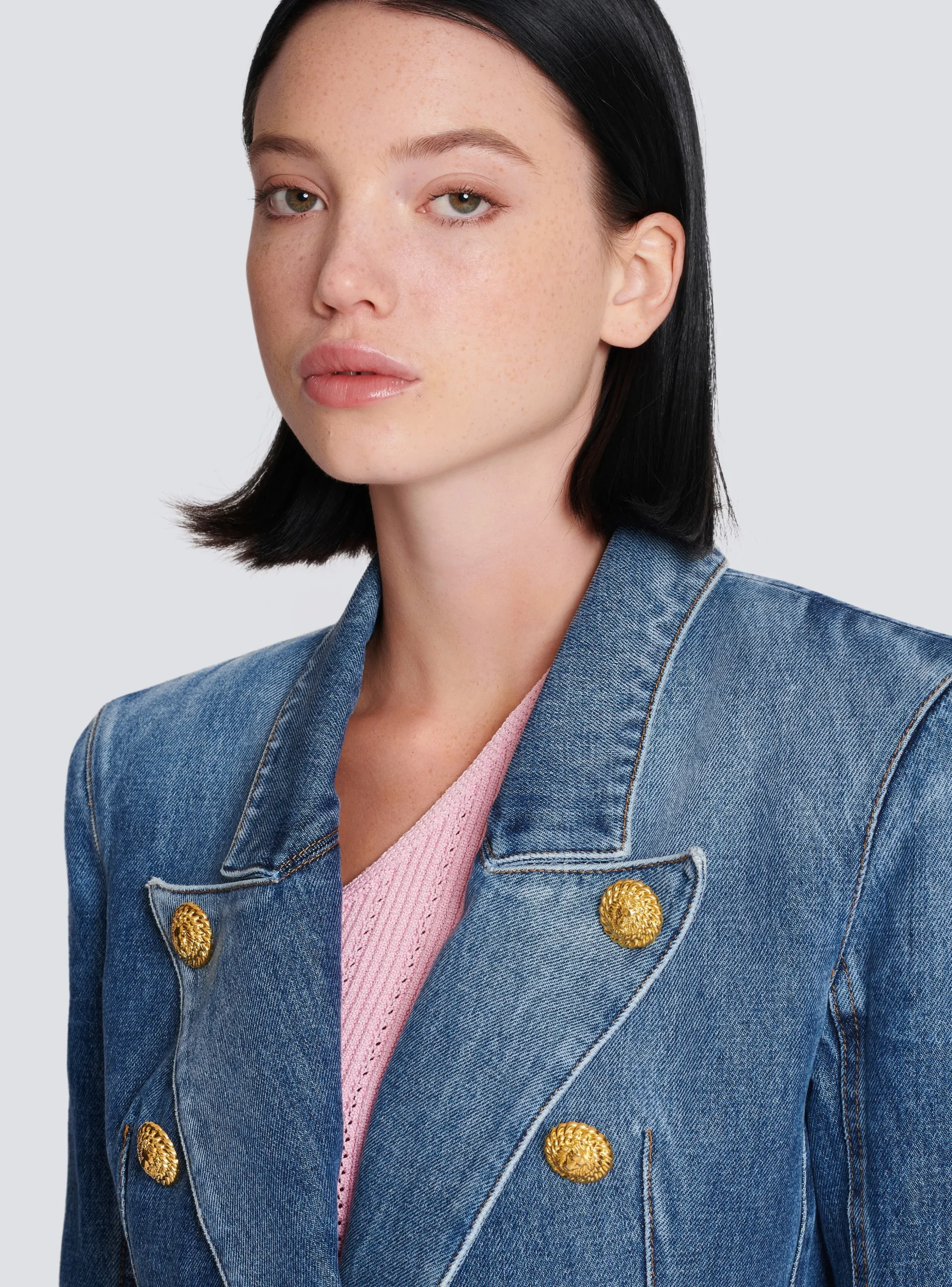 Women Balmain 8-button Denim Jacket