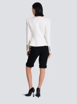 Women Balmain 8-button Double Crepe Jacket