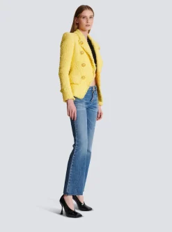 Women Balmain 8-button Fitted Tweed Jacket