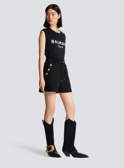 Women Balmain 6-button Knit Shorts