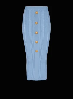 Women Balmain 5-button Knit Skirt