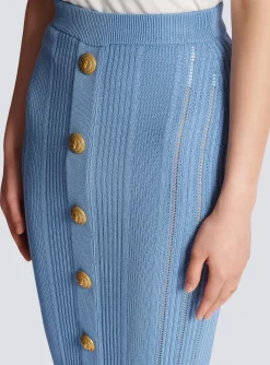 Women Balmain 5-button Knit Skirt