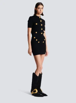 Women Balmain 6-button Knit Skirt