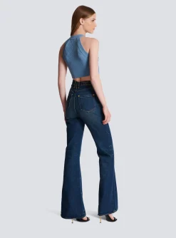 Women Balmain 6-button Knit Tank Top