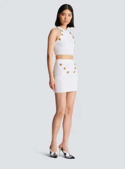 Women Balmain 6-button Knit Tank Top