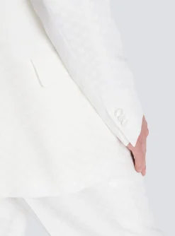 Balmain 6-button Monogram Satin Jacket