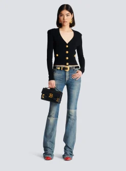 Women Balmain Buttoned Knit Cardigan