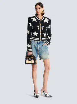 Women Balmain Buttoned Knit Cardigan