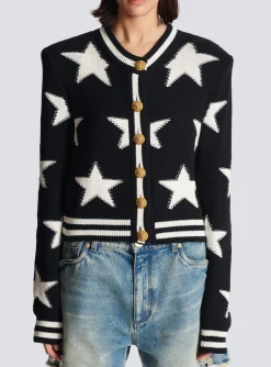 Women Balmain Buttoned Knit Cardigan
