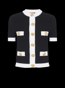 Women Balmain Buttoned Knit Cardigan