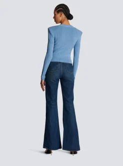 Women Balmain Buttoned Knit Cardigan