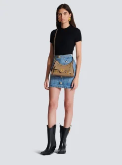 Balmain Calfskin B-Buzz Hobo Bag