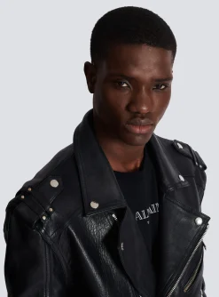 Balmain Calfskin Biker Jacket