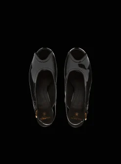 Women Balmain Cam Sandals In Patent Leather