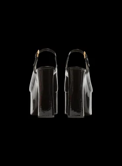 Women Balmain Cam Sandals In Patent Leather