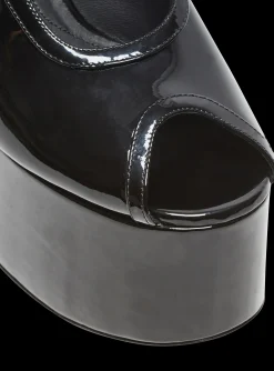 Women Balmain Cam Sandals In Patent Leather