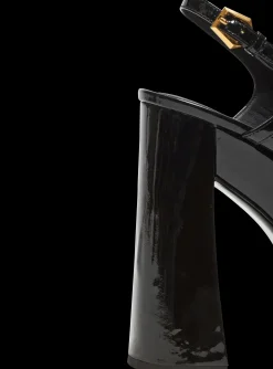 Women Balmain Cam Sandals In Patent Leather