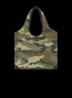 Balmain Camouflage Canvas B-Army Grocery Bag With Vintage Logo