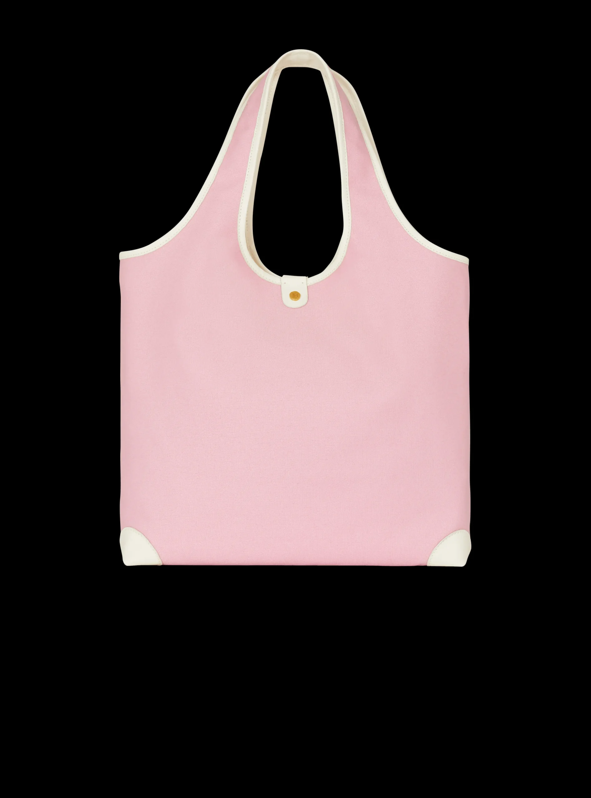 Women Balmain Canvas And Leather B-army Grocery Bag