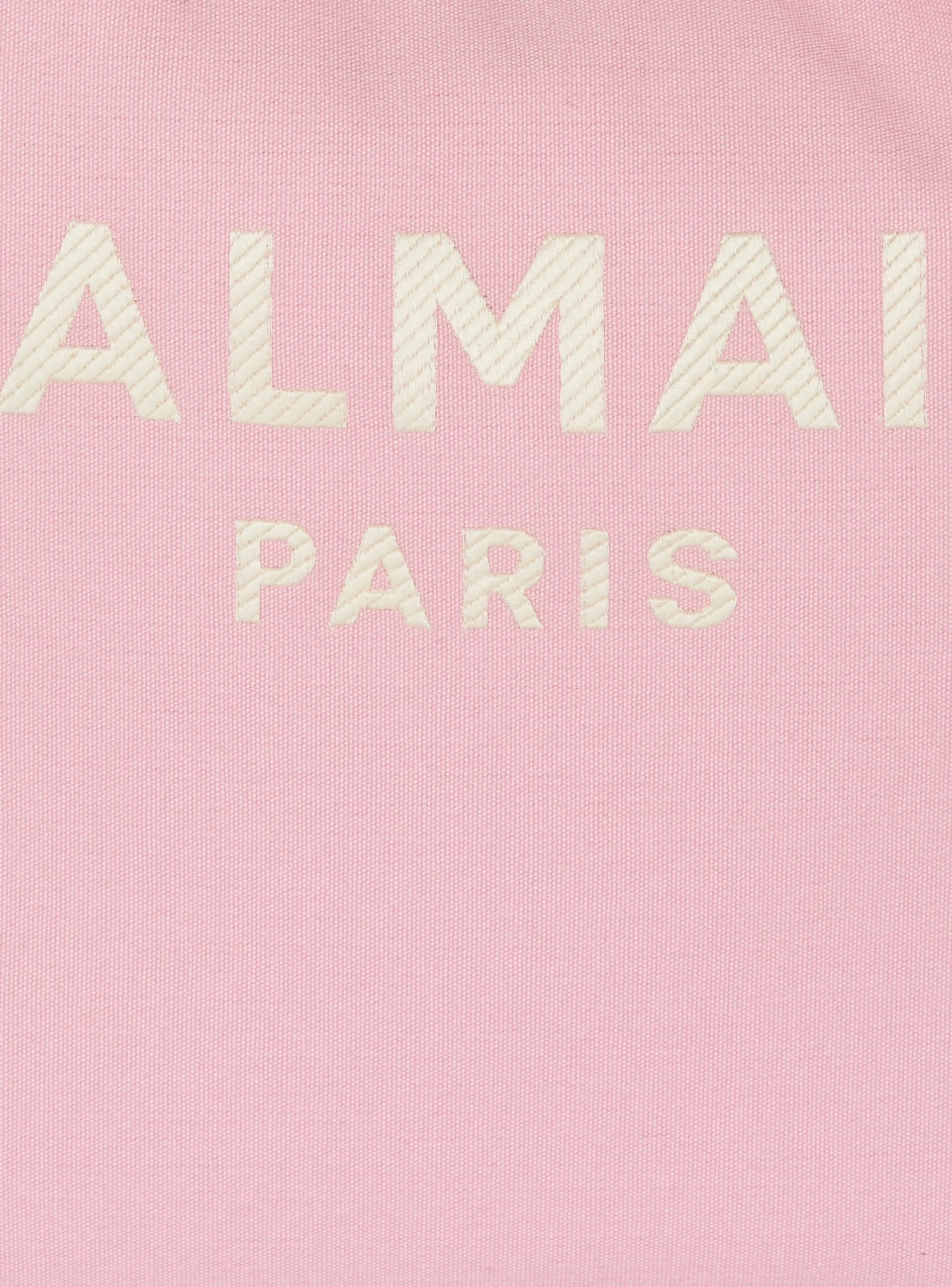 Women Balmain Canvas And Leather B-army Grocery Bag