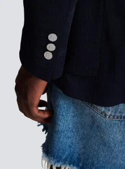 Balmain Casual Mini Monogram Blazer