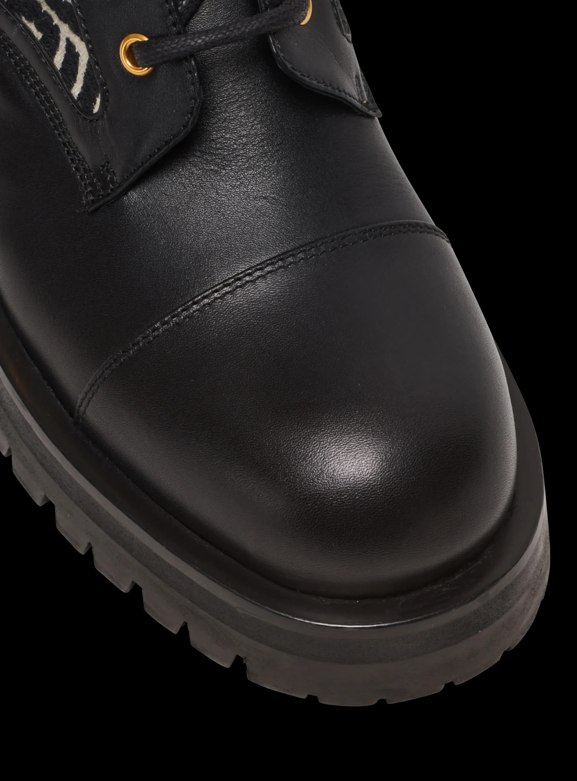 Women Balmain Charlie Monogram Jacquard And Leather Ranger Boots