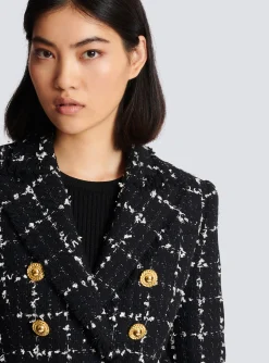 Women Balmain Check Tweed 6-button Jacket