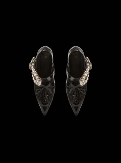 Women Balmain Clara Western Patchwork Patent Leather Pumps