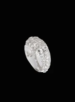 Women Balmain Clear Rhinestone Ring
