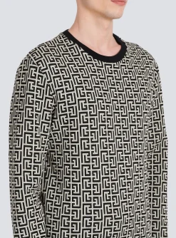 Balmain Cotton Sweatshirt With Monogram