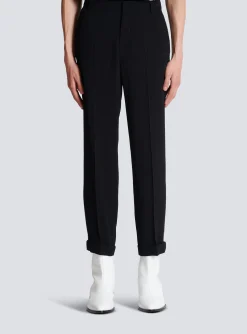 Balmain Crepe And Rhinestone Trousers