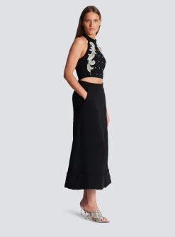 Women Balmain Crepe Culotte Skirt