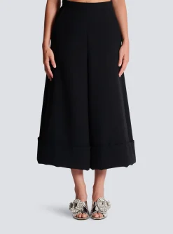 Women Balmain Crepe Culotte Skirt