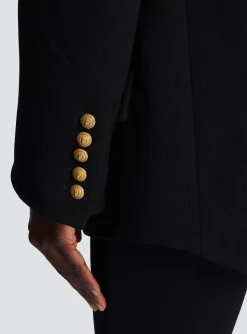 Women Balmain Crepe Jacket With A Shawl Collar