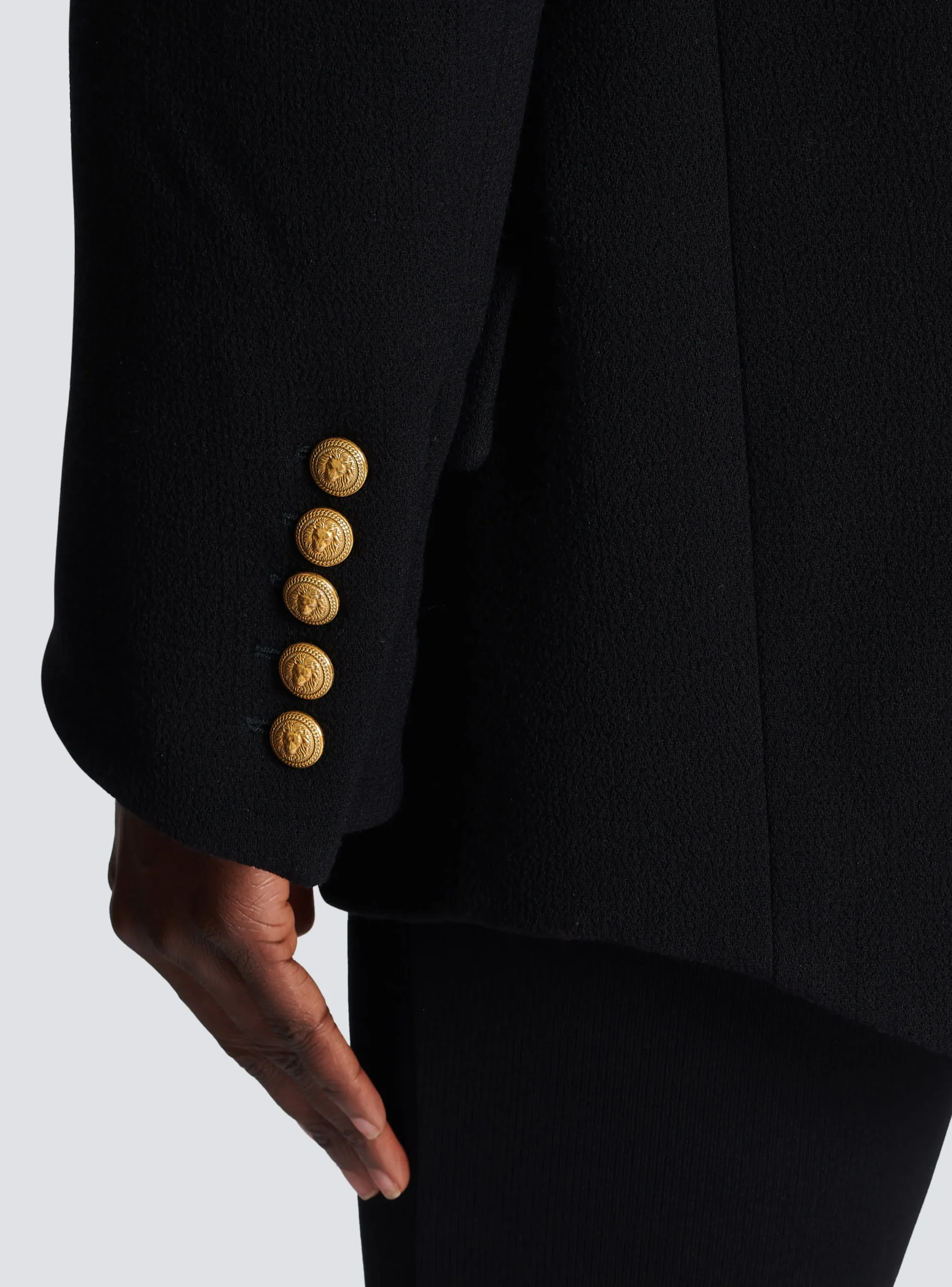 Women Balmain Crepe Jacket With A Shawl Collar