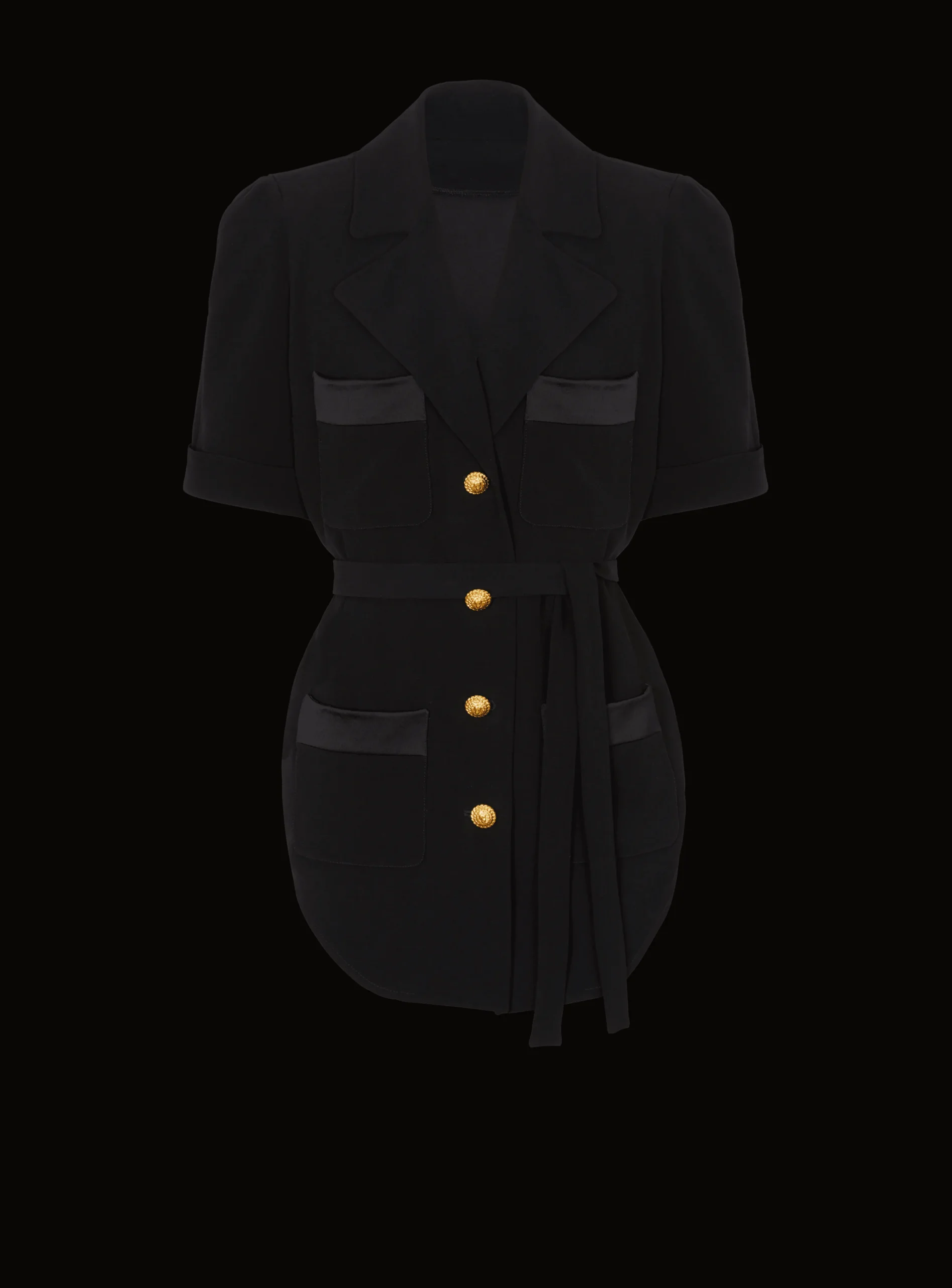 Women Balmain Crepe Safari Shirt