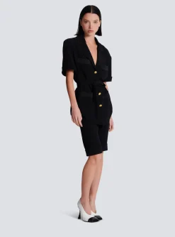 Women Balmain Crepe Safari Shirt