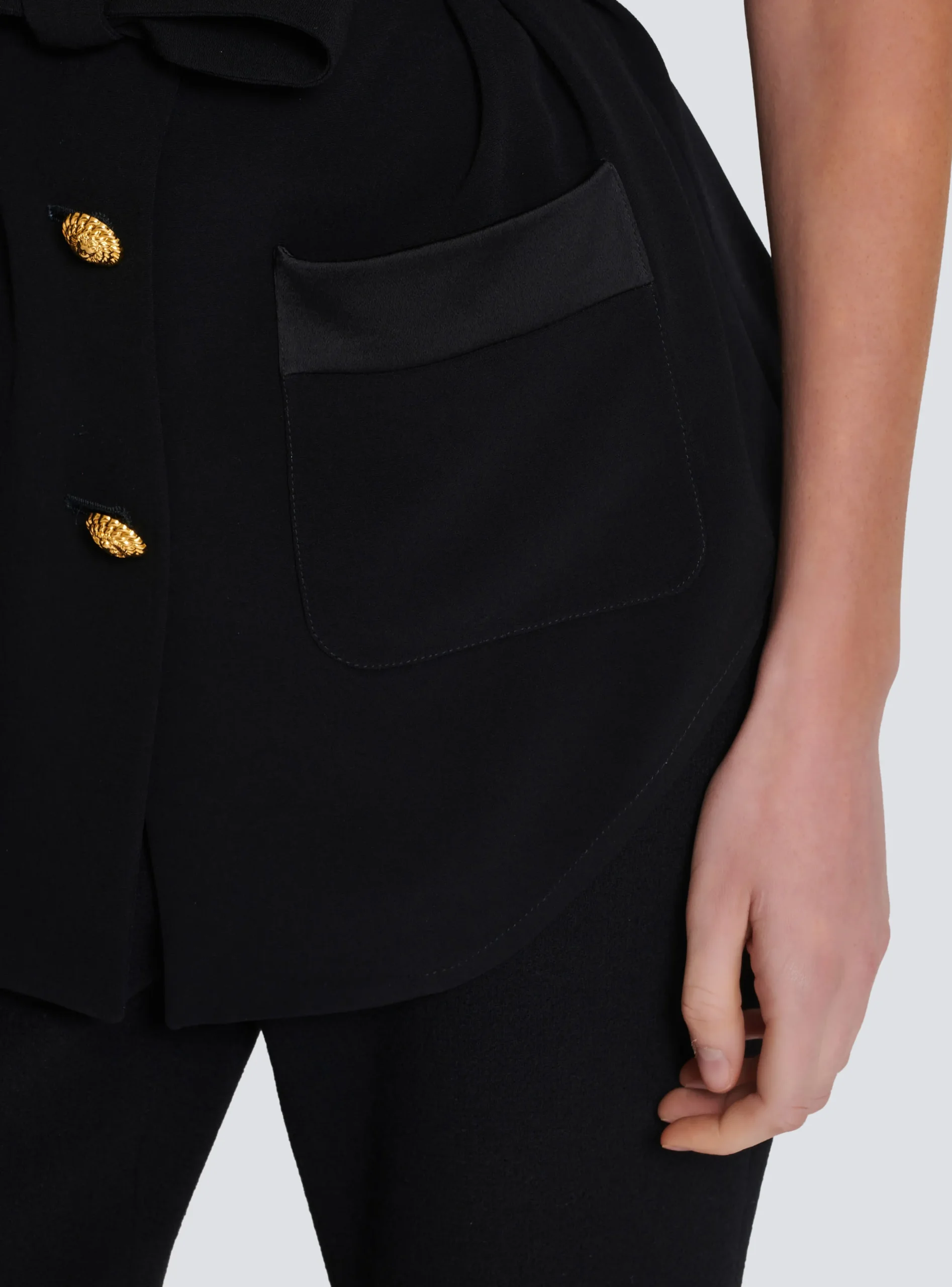 Women Balmain Crepe Safari Shirt