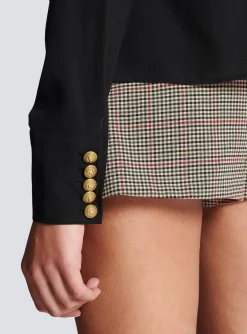 Women Balmain Crepe Shirt With Bow Collar