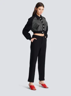 Women Balmain Crepe Trousers